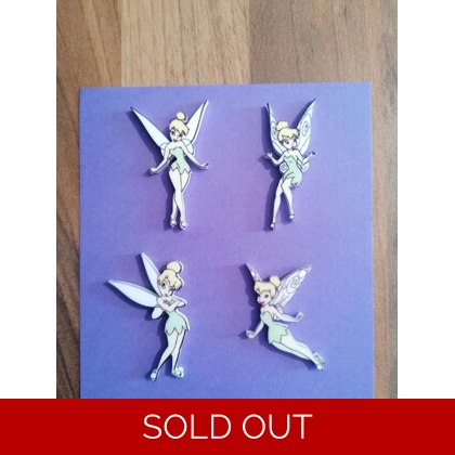 Disney - Tinker Bell 4 Piece Pin Badge Set